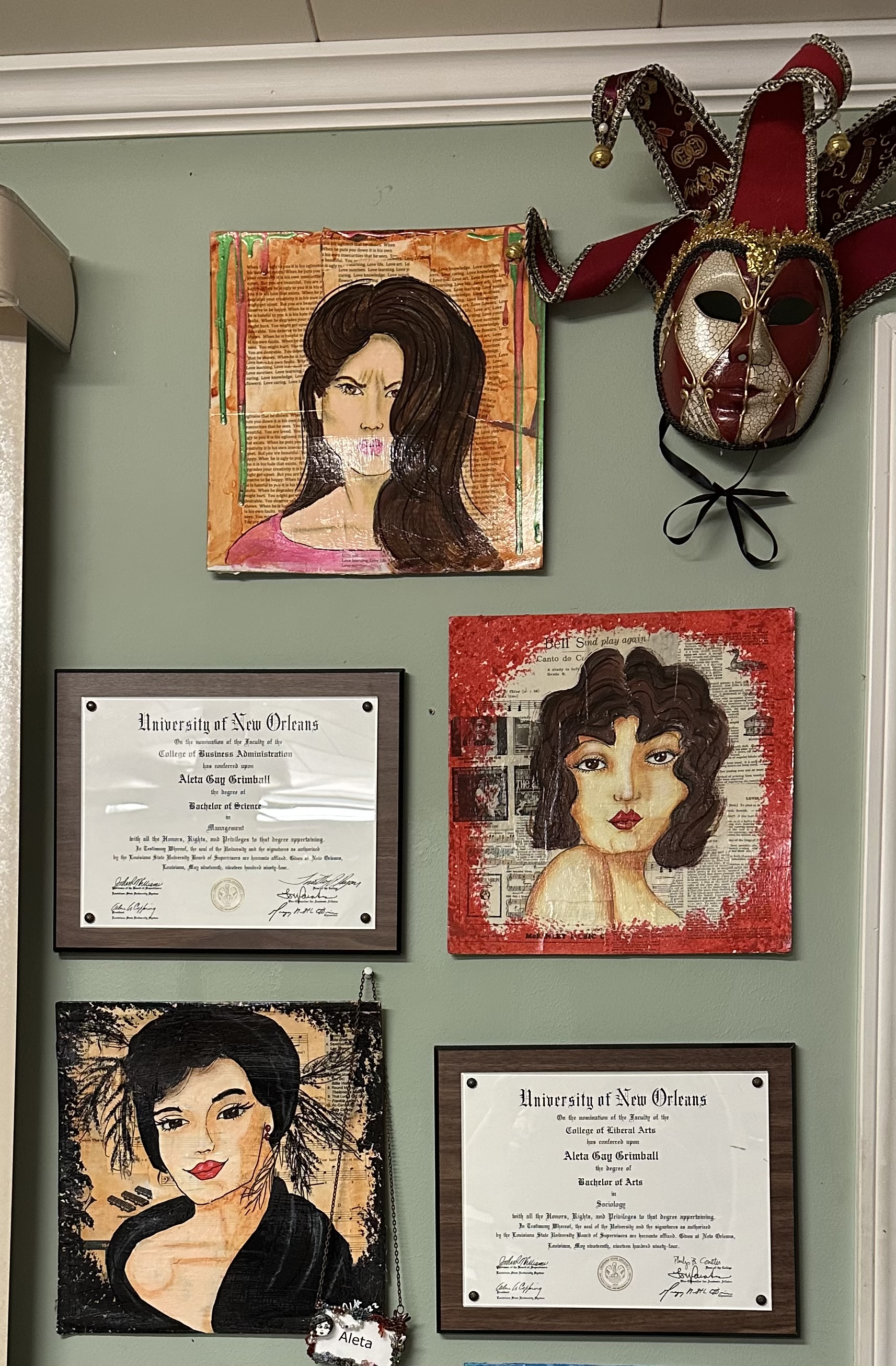 Wall of Women collage, detail