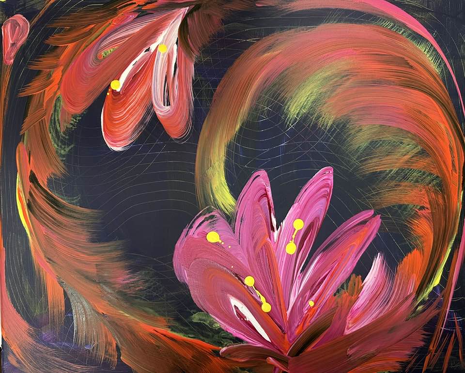 Pink Floral Abstract