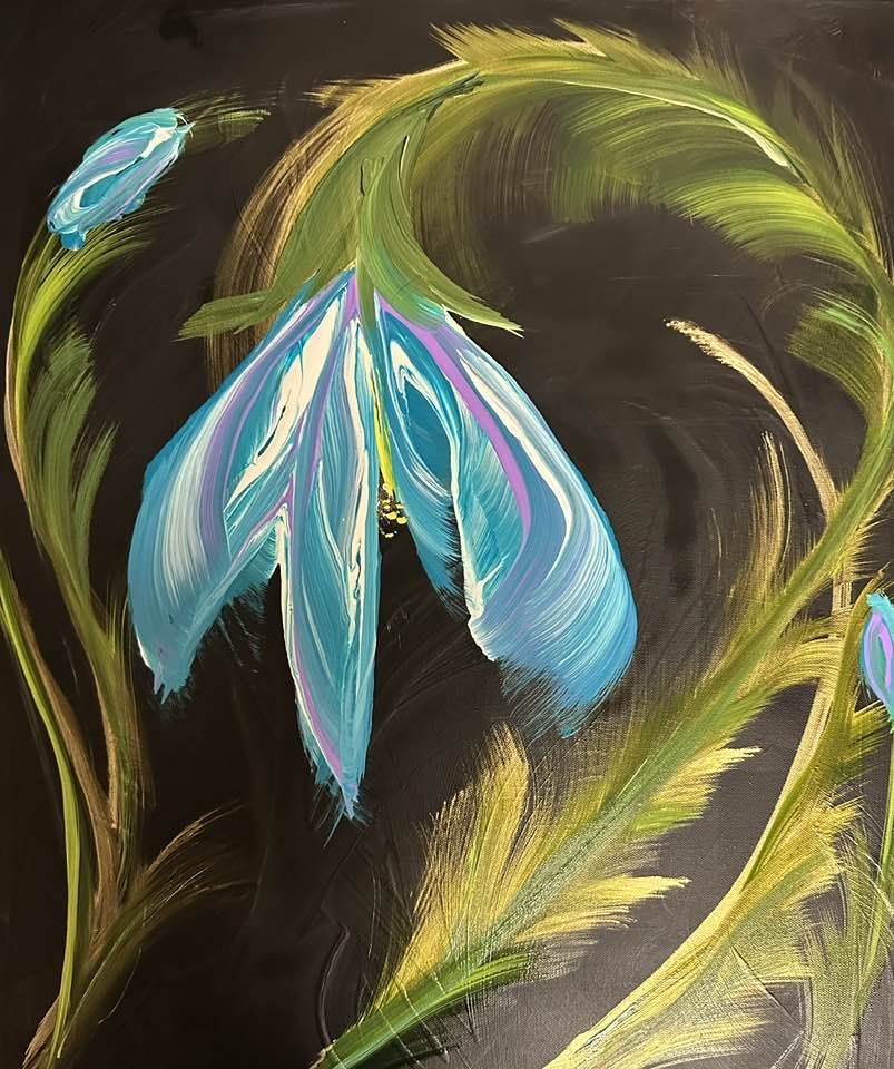 Blue Floral Abstract