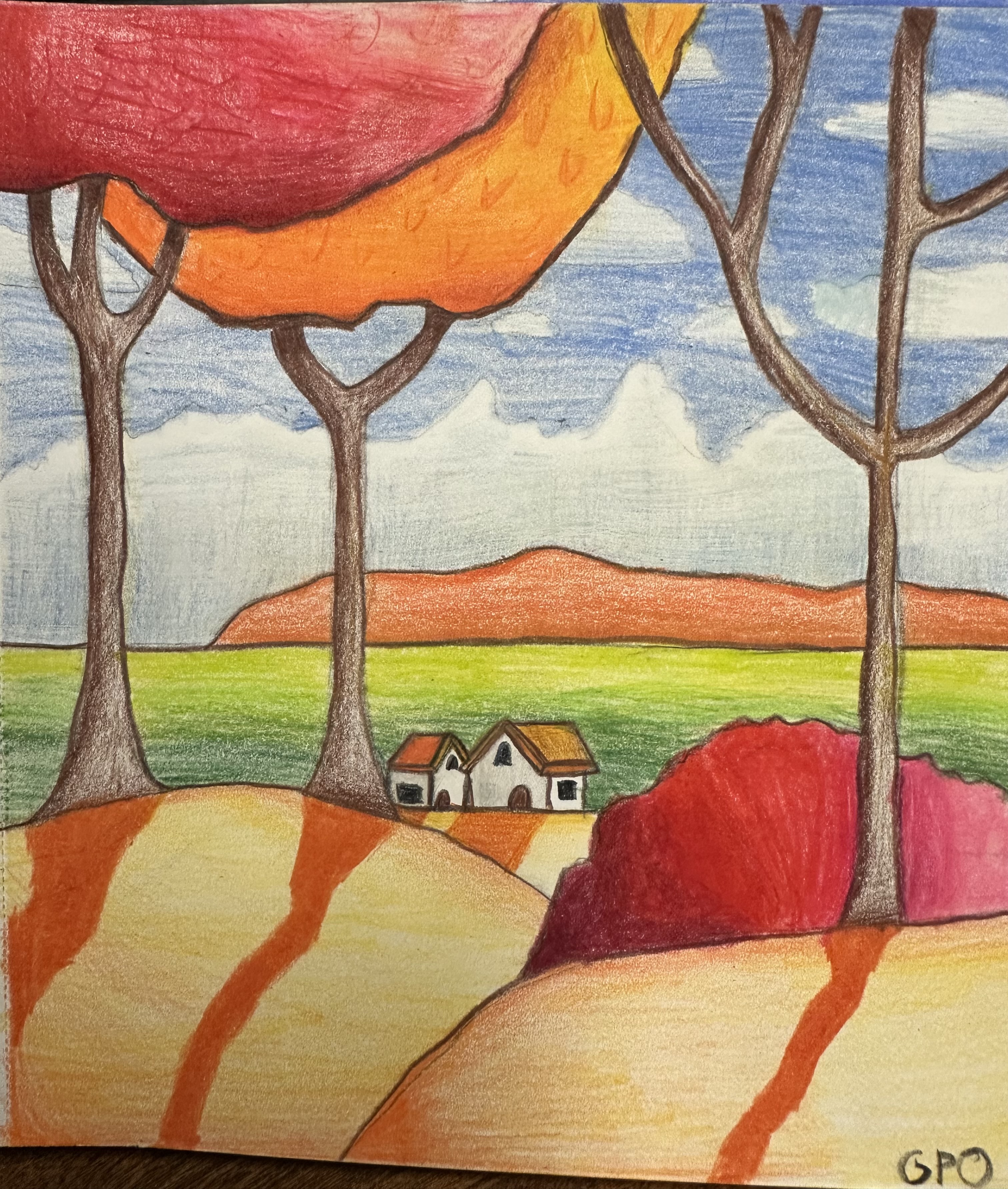Autumn Colors — Colored Pencil