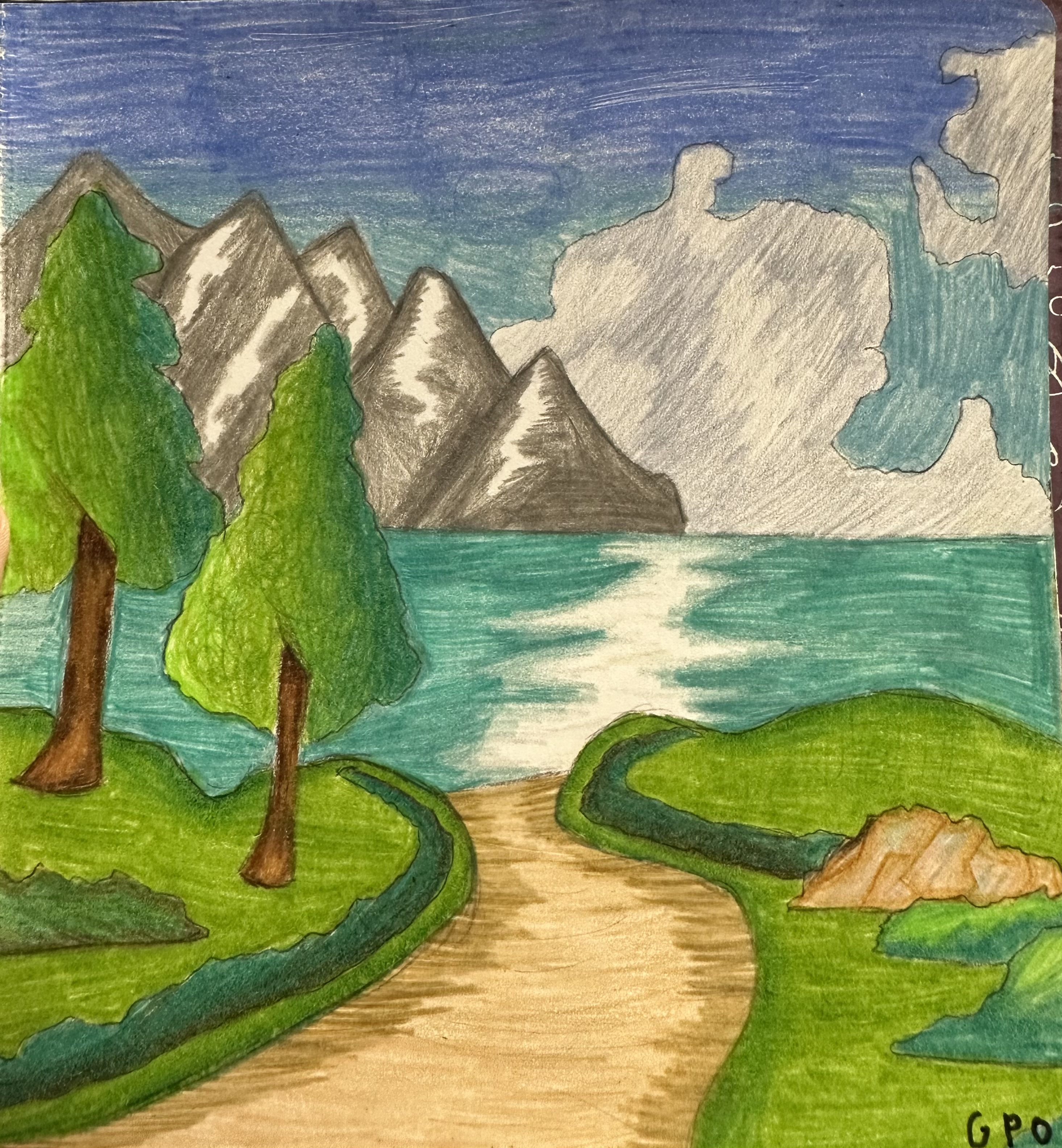 Landscape — Colored Pencil