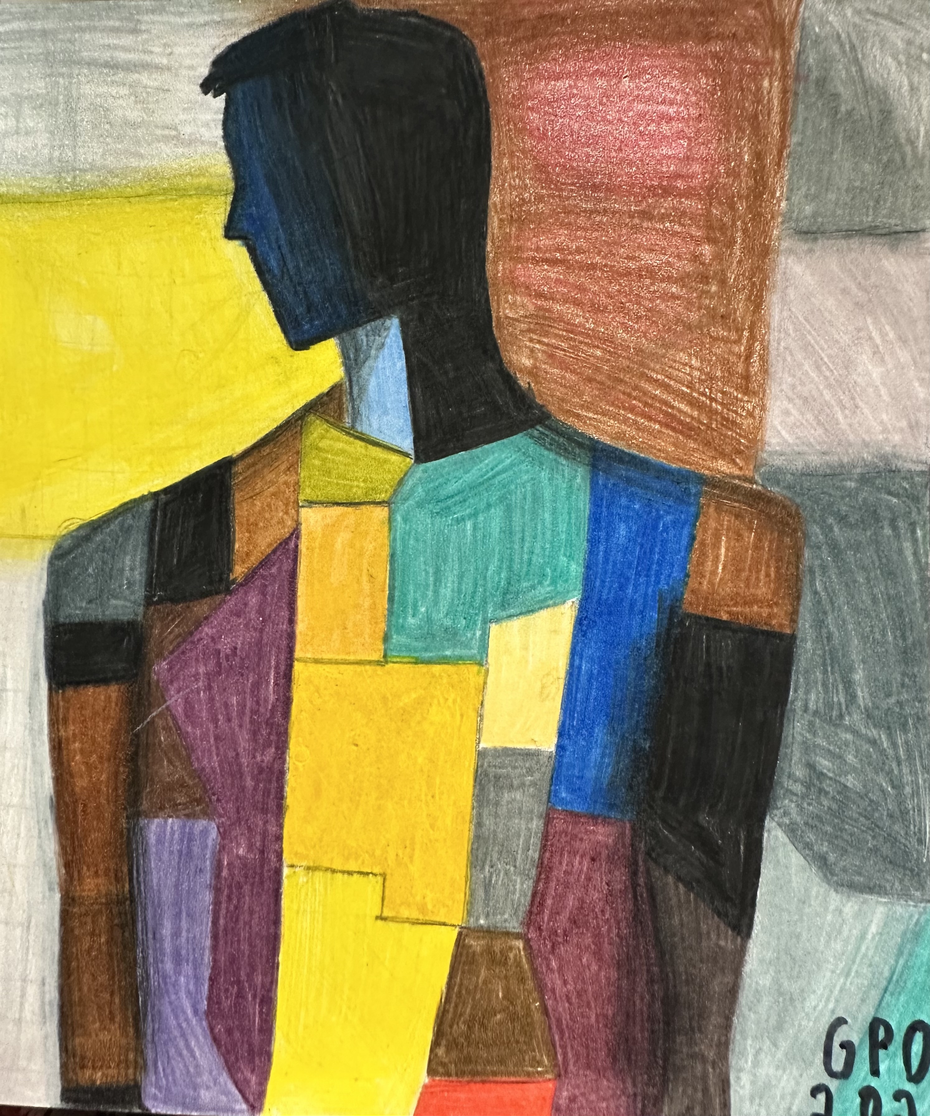 Modern Man — Colored Pencil